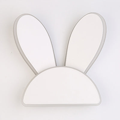 White Finish Rabbit Wall Light Animal Cute Acrylic LED Wall Sconce for Corridor Kid Bedroom Clearhalo 'Wall Lamps & Sconces' 'Wall Lights' Lighting' 73545