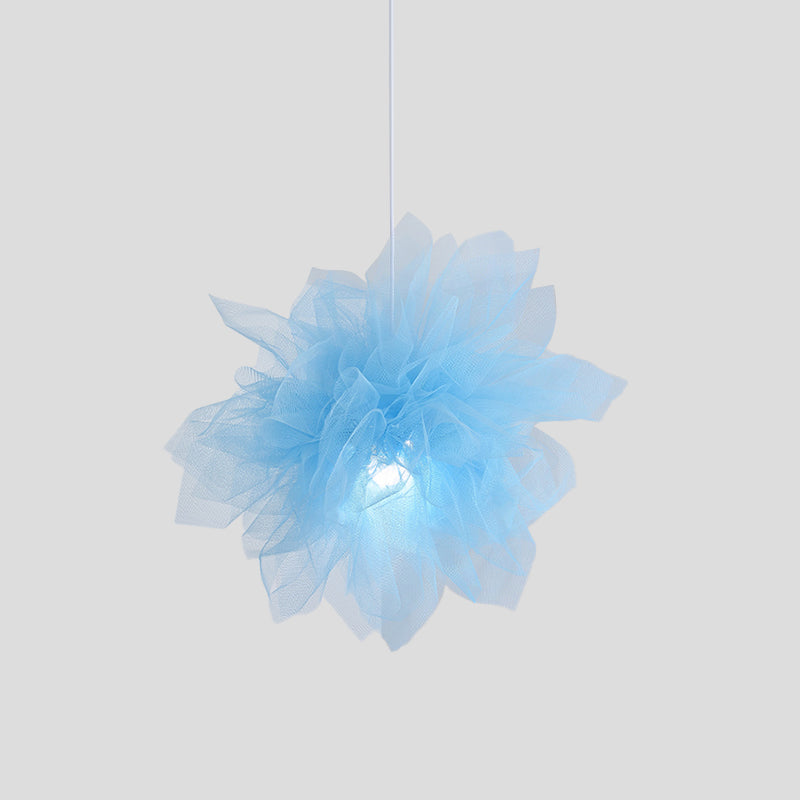 Sheer Flower Ceiling Pendant Light Modernism 1 Light 18