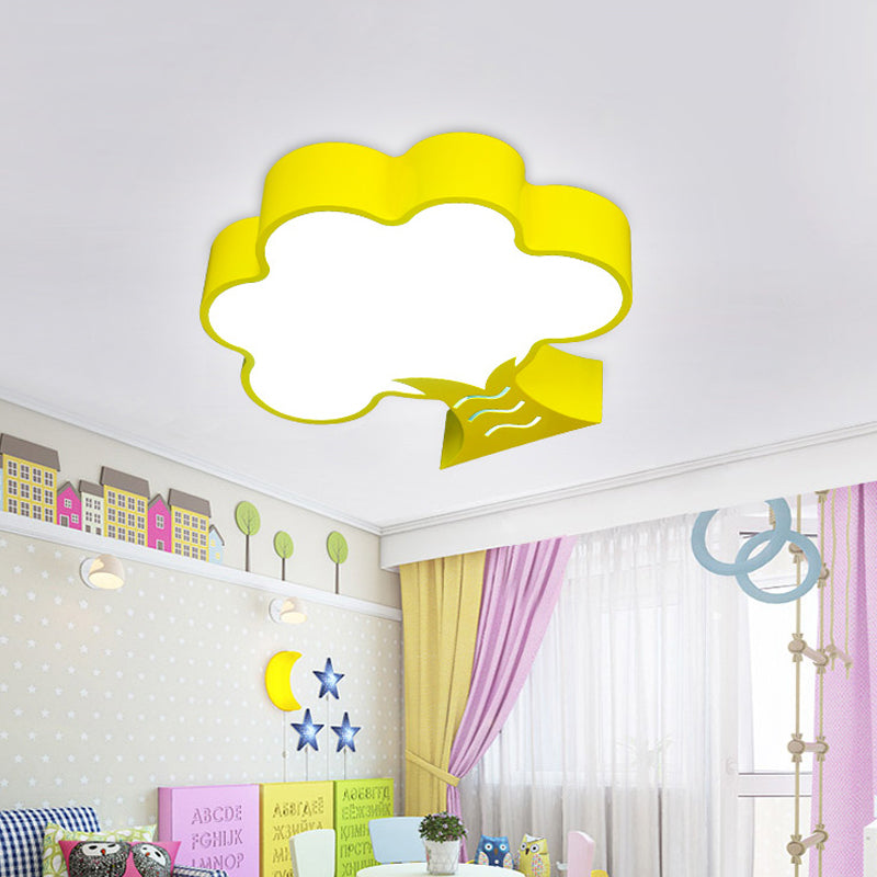 Tree Flushmount Ceiling Fixture Kids Style Acrylic Yellow/Red/Blue LED Flush Light for Nursery Clearhalo 'Ceiling Lights' 'Close To Ceiling Lights' 'Close to ceiling' 'Flush mount' Lighting' 738789