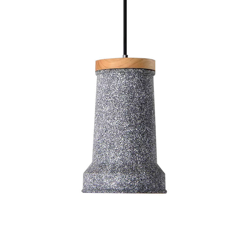 Black/Grey/White Cylinder Hanging Light Industrial Cement 1-Head Restaurant Pendant Lamp Fixture Clearhalo 'Ceiling Lights' 'Industrial Pendants' 'Industrial' 'Middle Century Pendants' 'Pendant Lights' 'Pendants' 'Tiffany' Lighting' 739357