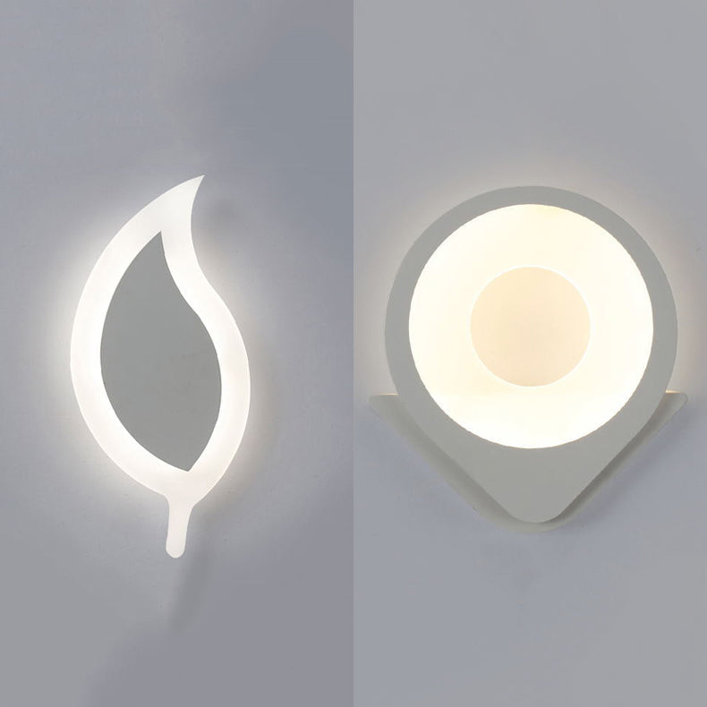 Acrylic Slim Panel Wall Light Eye-Caring Contemporary LED Wall Lamp in White for Dining Room Clearhalo 'Wall Lamps & Sconces' 'Wall Lights' Lighting' 73969