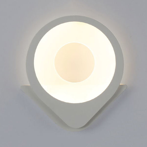 Acrylic Slim Panel Wall Light Eye-Caring Contemporary LED Wall Lamp in White for Dining Room White Sun Clearhalo 'Wall Lamps & Sconces' 'Wall Lights' Lighting' 73973