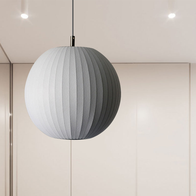 White Sphere Ceiling Pendant Minimalist Single 12