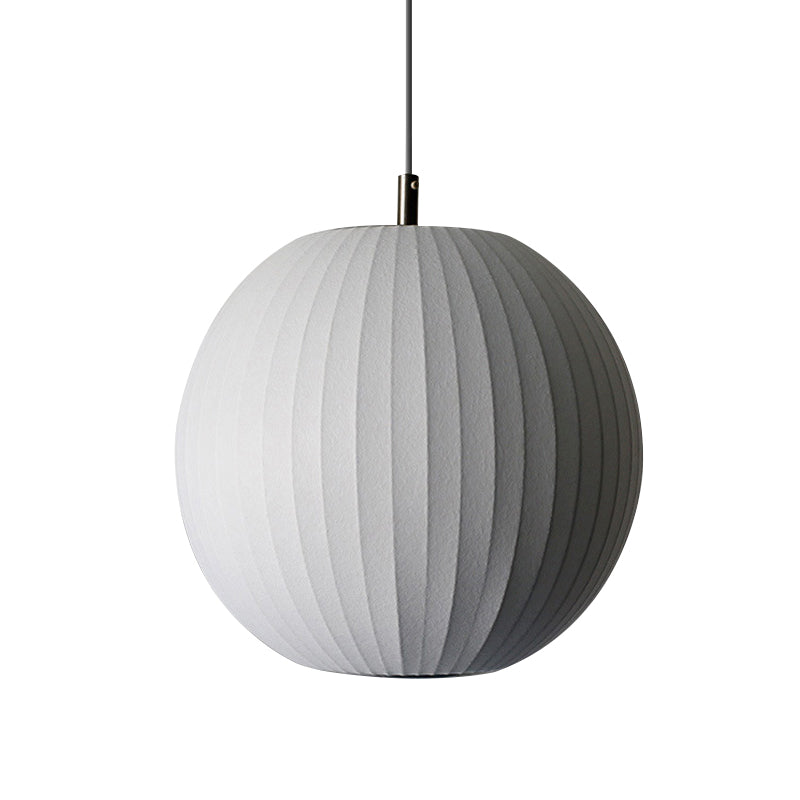 White Sphere Ceiling Pendant Minimalist Single 12