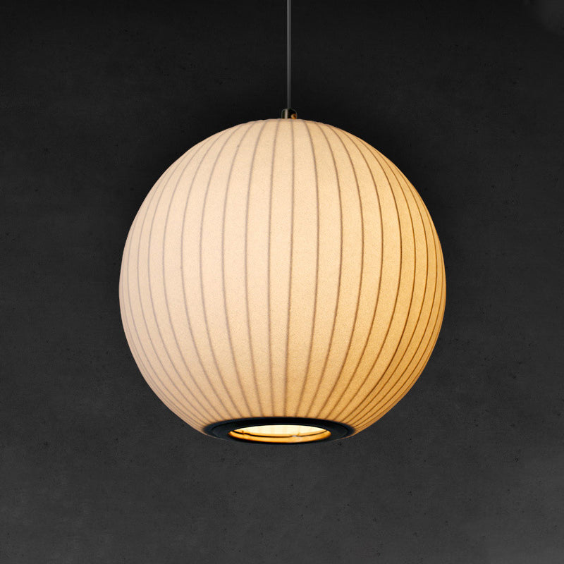 White Sphere Ceiling Pendant Minimalist Single 12