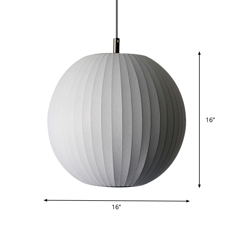 White Sphere Ceiling Pendant Minimalist Single 12