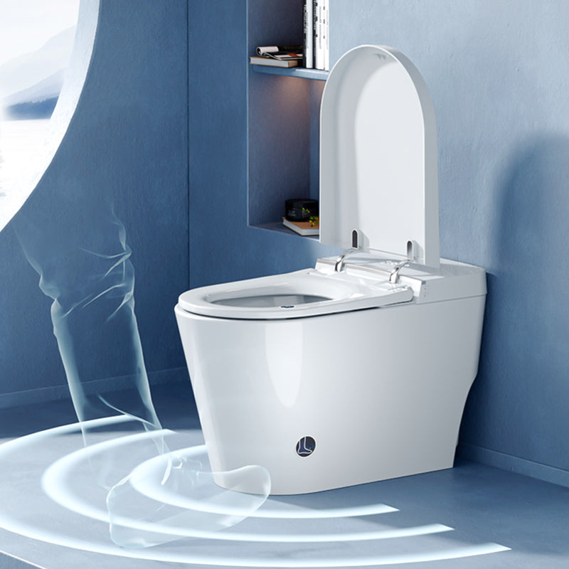 White Finish Antimicrobial One Pieces Smart Toilet Elongated Bidet Seat Clearhalo 'Bathroom Remodel & Bathroom Fixtures' 'Bidets' 'Home Improvement' 'home_improvement' 'home_improvement_bidets' 'Toilets & Bidets' 7406315