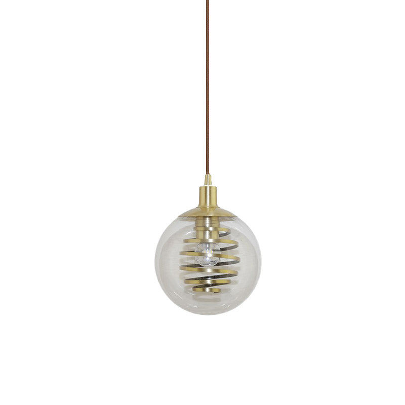 Modernism Global Hanging Lighting Clear Glass 1 Bulb 6