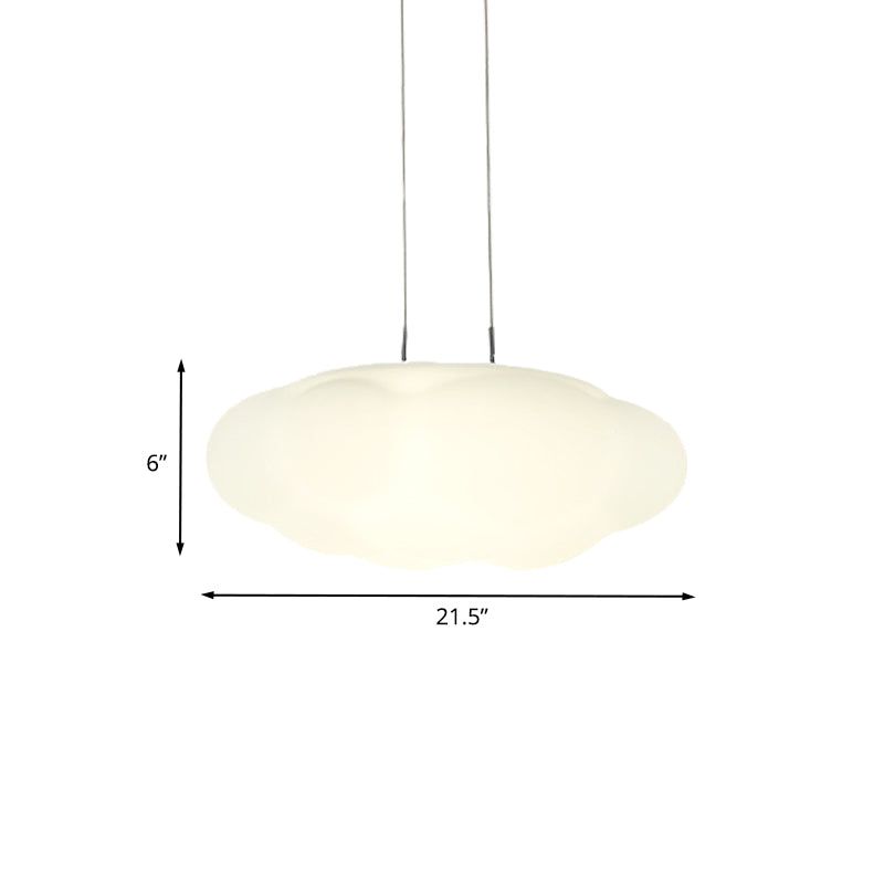 White Cluster Cloud Pendant Kids Style 1/3/5-Head Plastic LED Suspended Lighting Fixture for Child Room Clearhalo 'Ceiling Lights' 'Pendant Lights' 'Pendants' Lighting' 759330