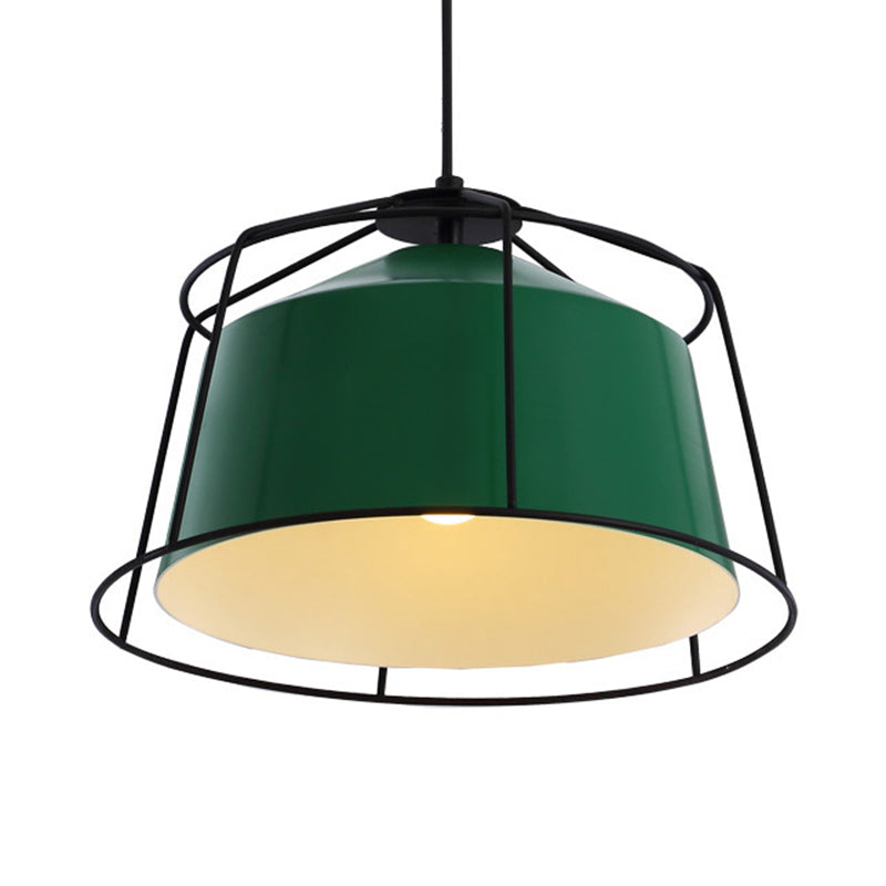 Metal Drum Ceiling Pendant Light 1 Light Modern Indoor Hanging Light for Living Room Clearhalo 'Art Deco Pendants' 'Cast Iron' 'Ceiling Lights' 'Ceramic' 'Crystal' 'Industrial Pendants' 'Industrial' 'Metal' 'Middle Century Pendants' 'Pendant Lights' 'Pendants' 'Tiffany' Lighting' 769691