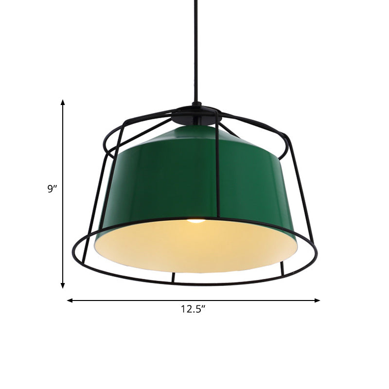 Metal Drum Ceiling Pendant Light 1 Light Modern Indoor Hanging Light for Living Room Clearhalo 'Art Deco Pendants' 'Cast Iron' 'Ceiling Lights' 'Ceramic' 'Crystal' 'Industrial Pendants' 'Industrial' 'Metal' 'Middle Century Pendants' 'Pendant Lights' 'Pendants' 'Tiffany' Lighting' 769693