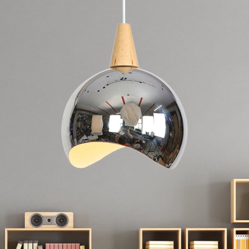 Mirror Globe Pendant Light Nordic Style Single Light Ceiling Hanging Light for Corridor Chrome Clearhalo 'Art Deco Pendants' 'Cast Iron' 'Ceiling Lights' 'Ceramic' 'Crystal' 'Industrial Pendants' 'Industrial' 'Metal' 'Middle Century Pendants' 'Pendant Lights' 'Pendants' 'Tiffany' Lighting' 769694