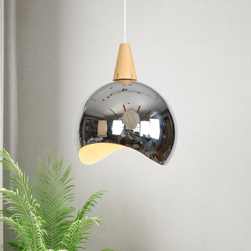 Mirror Globe Pendant Light Nordic Style Single Light Ceiling Hanging Light for Corridor Clearhalo 'Art Deco Pendants' 'Cast Iron' 'Ceiling Lights' 'Ceramic' 'Crystal' 'Industrial Pendants' 'Industrial' 'Metal' 'Middle Century Pendants' 'Pendant Lights' 'Pendants' 'Tiffany' Lighting' 769695