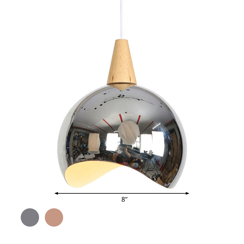 Mirror Globe Pendant Light Nordic Style Single Light Ceiling Hanging Light for Corridor Clearhalo 'Art Deco Pendants' 'Cast Iron' 'Ceiling Lights' 'Ceramic' 'Crystal' 'Industrial Pendants' 'Industrial' 'Metal' 'Middle Century Pendants' 'Pendant Lights' 'Pendants' 'Tiffany' Lighting' 769698