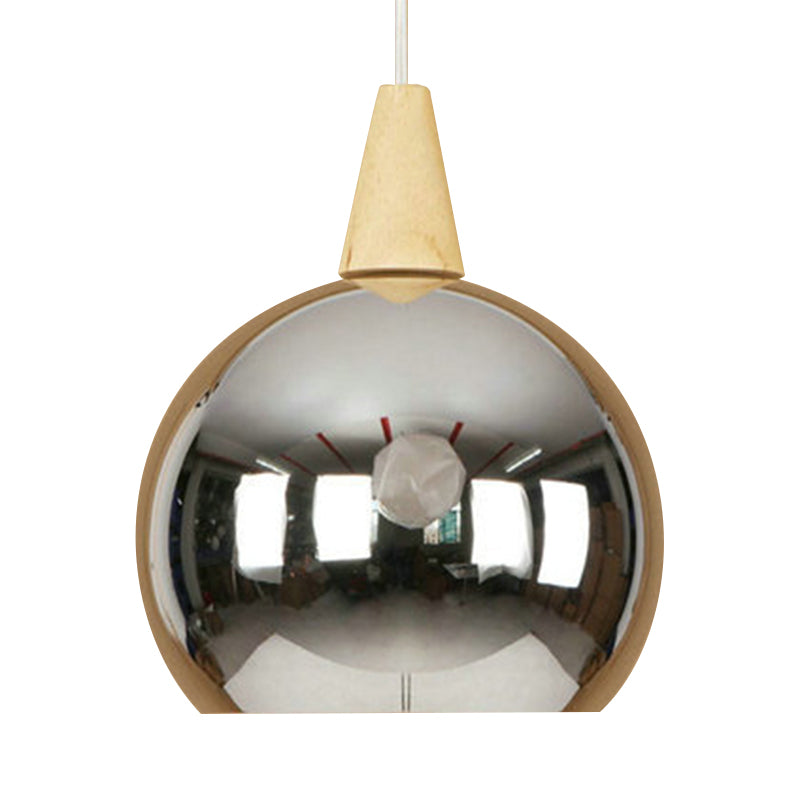 Mirror Ball Pendant Light Single Light Modern Industrial Hanging Lamp for Bedroom Clearhalo 'Art Deco Pendants' 'Cast Iron' 'Ceiling Lights' 'Ceramic' 'Crystal' 'Industrial Pendants' 'Industrial' 'Metal' 'Middle Century Pendants' 'Pendant Lights' 'Pendants' 'Tiffany' Lighting' 769711