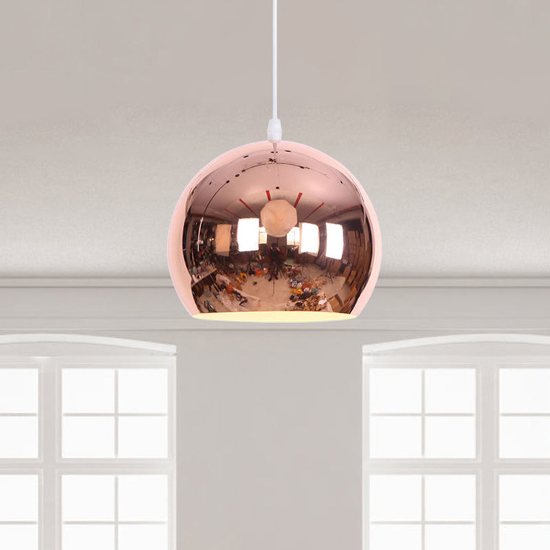 Metallic Orb Pendant Light 1 Light Industrial Style Hanging Light for Living Room Clearhalo 'Art Deco Pendants' 'Cast Iron' 'Ceiling Lights' 'Ceramic' 'Crystal' 'Industrial Pendants' 'Industrial' 'Metal' 'Middle Century Pendants' 'Pendant Lights' 'Pendants' 'Tiffany' Lighting' 769713