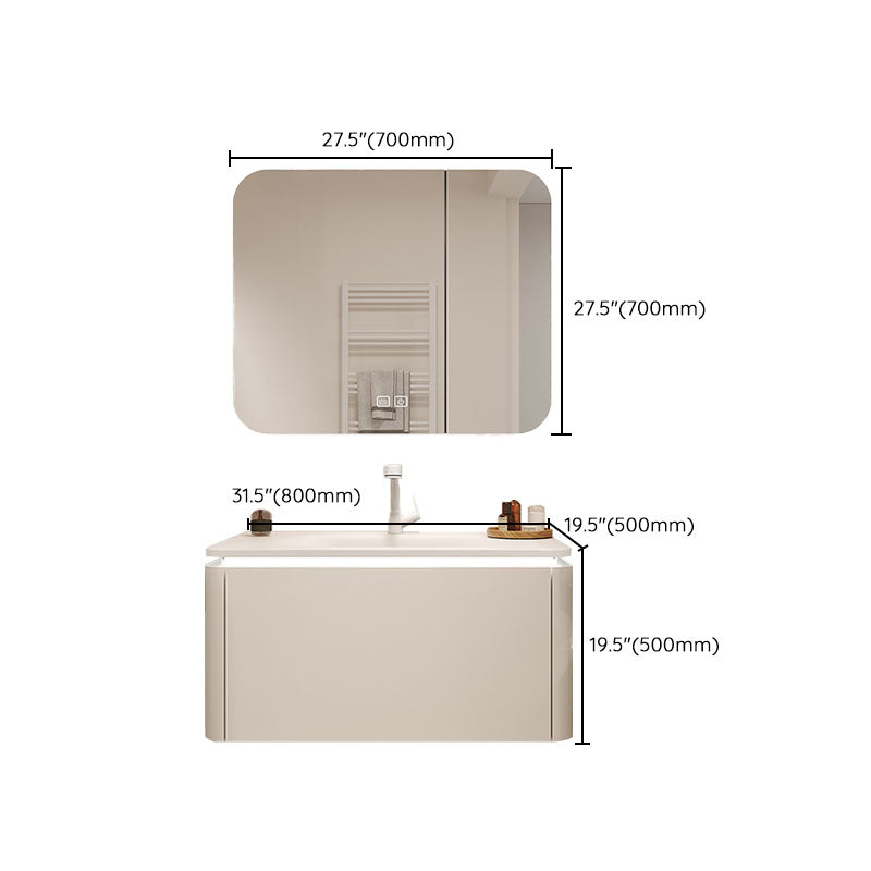 Wall Mount Faucet Included Bathroom Sink Vanity with Mirror Sink Clearhalo 'Bathroom Remodel & Bathroom Fixtures' 'Bathroom Vanities' 'bathroom_vanities' 'Home Improvement' 'home_improvement' 'home_improvement_bathroom_vanities' 7725018