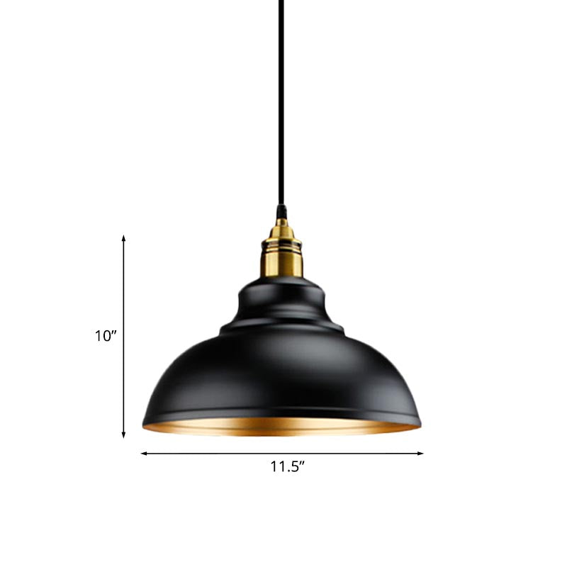 Loft Style Domed Ceiling Pendant Light 11.5