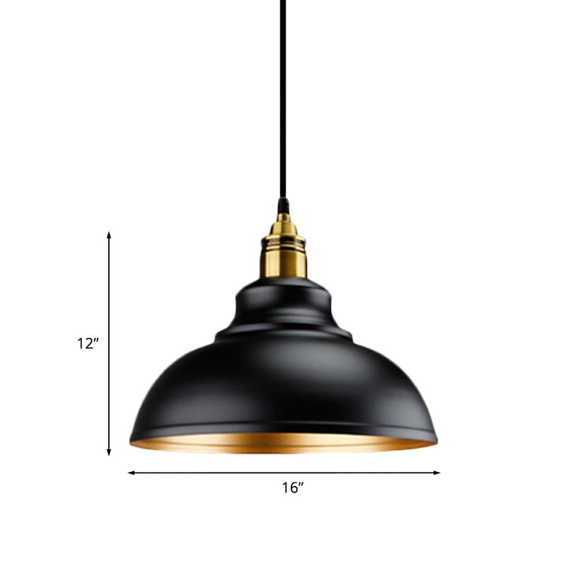 Loft Style Domed Ceiling Pendant Light 11.5