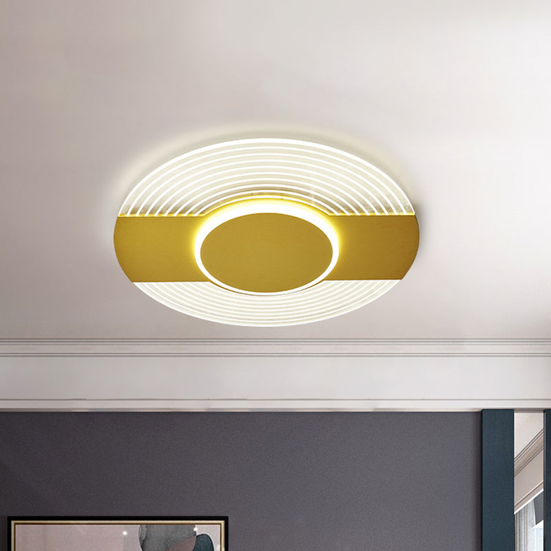 Ultrathin Disc LED Flushmount Lighting Simple Acrylic Gold LED Ceiling Flush Mount in Warm/White Light Gold Clearhalo 'Ceiling Lights' 'Close To Ceiling Lights' 'Close to ceiling' 'Flush mount' Lighting' 781270