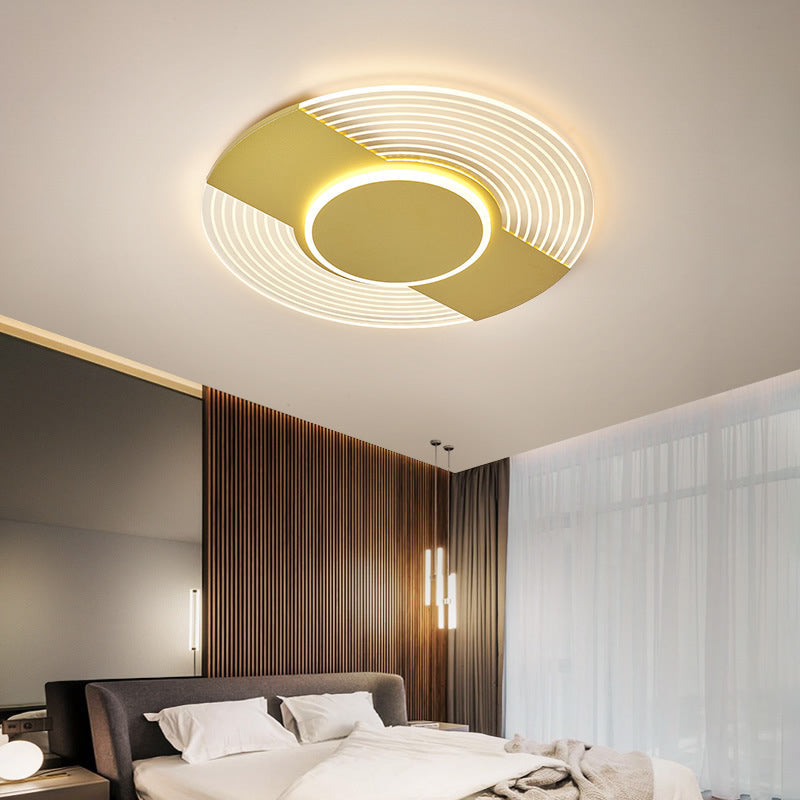 Ultrathin Disc LED Flushmount Lighting Simple Acrylic Gold LED Ceiling Flush Mount in Warm/White Light Clearhalo 'Ceiling Lights' 'Close To Ceiling Lights' 'Close to ceiling' 'Flush mount' Lighting' 781271