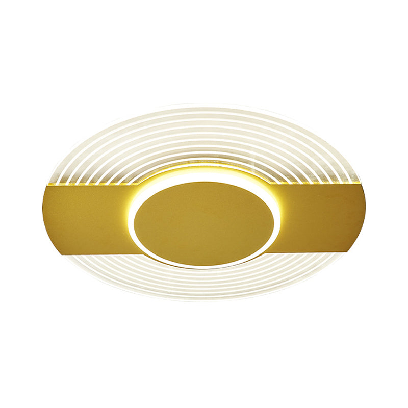 Ultrathin Disc LED Flushmount Lighting Simple Acrylic Gold LED Ceiling Flush Mount in Warm/White Light Clearhalo 'Ceiling Lights' 'Close To Ceiling Lights' 'Close to ceiling' 'Flush mount' Lighting' 781272
