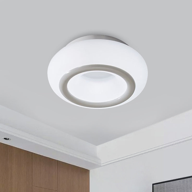 White Bean LED Ceiling Lamp Simplicity Acrylic Flush Mount Lighting in 3 Color Light White Clearhalo 'Ceiling Lights' 'Close To Ceiling Lights' 'Close to ceiling' 'Flush mount' Lighting' 781283