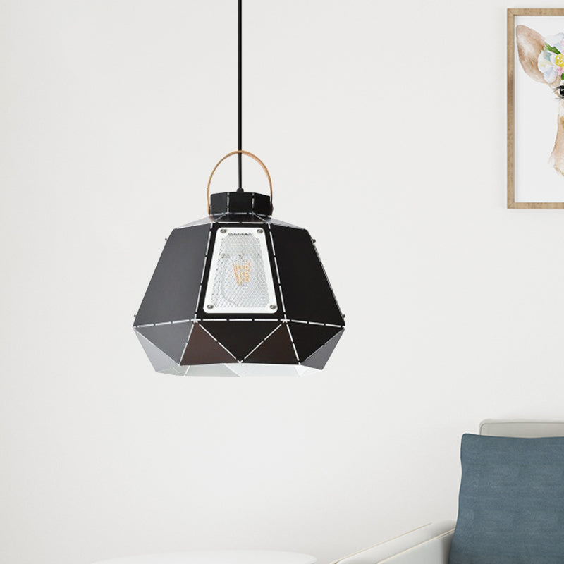 Iron Laser-Cut Kettle Pendant Lamp Macaron 1-Light Black/Grey/Blue Suspension Lighting with Mesh Screen Clearhalo 'Ceiling Lights' 'Pendant Lights' 'Pendants' Lighting' 781550