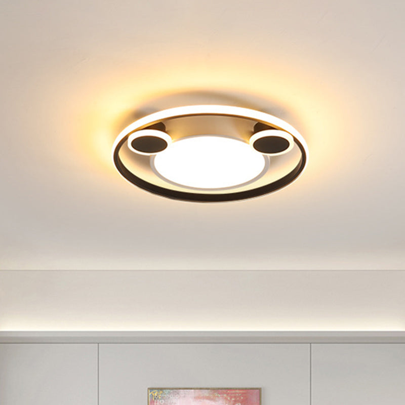 White and Black Circle Ceiling Flush Nordic 16.5