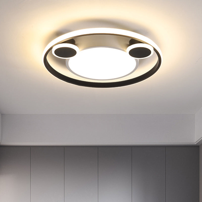 White and Black Circle Ceiling Flush Nordic 16.5