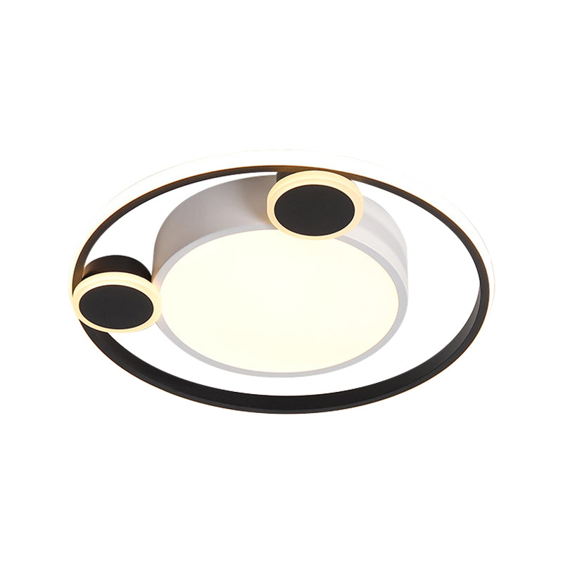 White and Black Circle Ceiling Flush Nordic 16.5