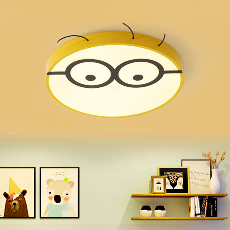 Kids Cartoon Character Flushmount Light Acrylic Kindergarten LED Ceiling Fixture in Yellow Clearhalo 'Ceiling Lights' 'Close To Ceiling Lights' 'Close to ceiling' 'Flush mount' Lighting' 787086