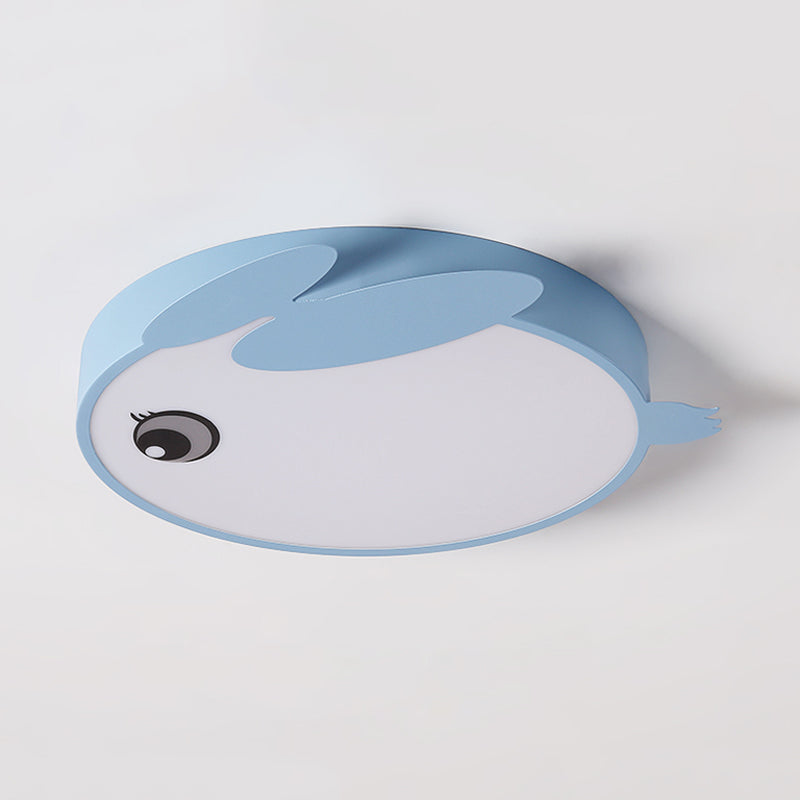 Cartoon Rabbit Acrylic Flush Light LED Close to Ceiling Lighting Fixture in Blue/Pink for Child Room Clearhalo 'Ceiling Lights' 'Close To Ceiling Lights' 'Close to ceiling' 'Flush mount' Lighting' 787120