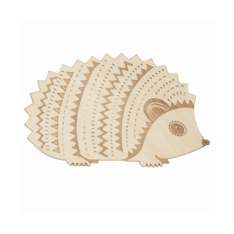 Wood Hedgehog Flush Mount Wall Sconce Kids Beige LED Wall Lighting Fixture for Bedside, Leftward/Rightward Clearhalo 'Wall Lamps & Sconces' 'Wall Lights' Lighting' 787213