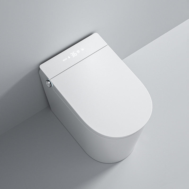 White Floor Mount Bidet Elongated Ceramic Remote Control Included Clearhalo 'Bathroom Remodel & Bathroom Fixtures' 'Bidets' 'Home Improvement' 'home_improvement' 'home_improvement_bidets' 'Toilets & Bidets' 7877988