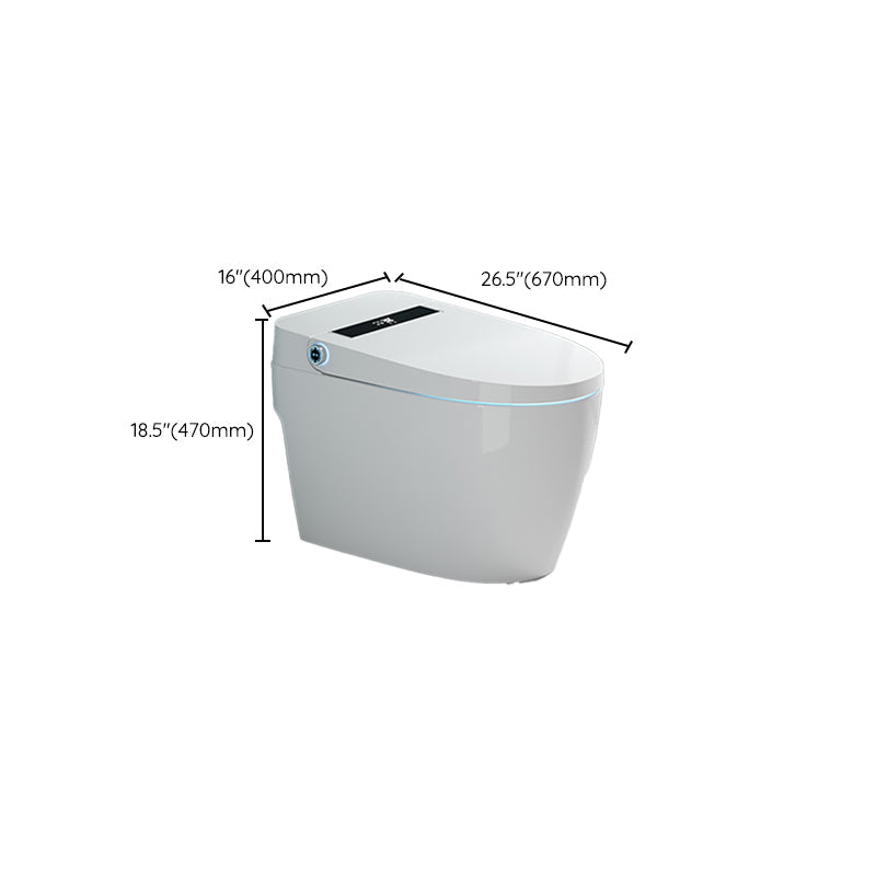 White Floor Standing Bidet with Wireless Remote Control Elongated Clearhalo 'Bathroom Remodel & Bathroom Fixtures' 'Bidets' 'Home Improvement' 'home_improvement' 'home_improvement_bidets' 'Toilets & Bidets' 7878124