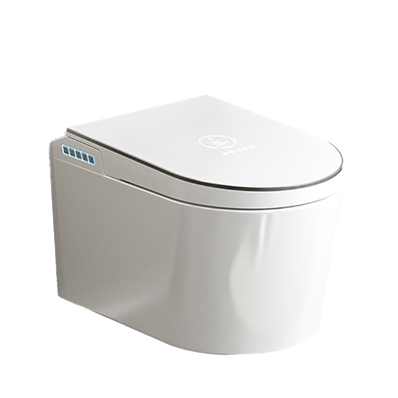 White Elongated Wall Mounted Bidet with Wireless Remote Control Clearhalo 'Bathroom Remodel & Bathroom Fixtures' 'Bidets' 'Home Improvement' 'home_improvement' 'home_improvement_bidets' 'Toilets & Bidets' 7878130