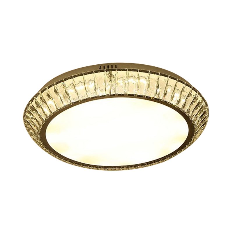 Beveled Inlaid Crystal Round Flushmount Minimalist Living Room 23.5