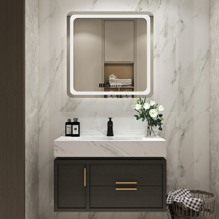 Wall Mount Mirror Included Bath Vanity with Faucet Doors for Bathroom Clearhalo 'Bathroom Remodel & Bathroom Fixtures' 'Bathroom Vanities' 'bathroom_vanities' 'Home Improvement' 'home_improvement' 'home_improvement_bathroom_vanities' 7943028