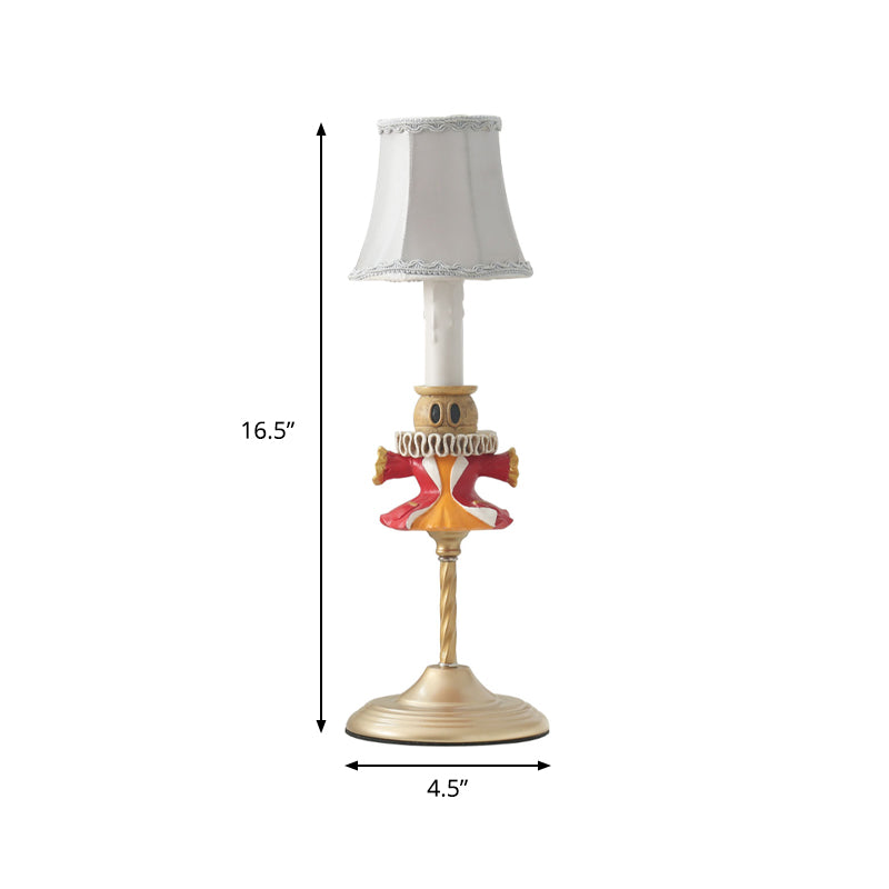 1 Head Bedside Reading Book Light Modern Gold Task Lighting with Clothes Base and Barrel Shade Clearhalo 'Lamps' 'Table Lamps' Lighting' 810514