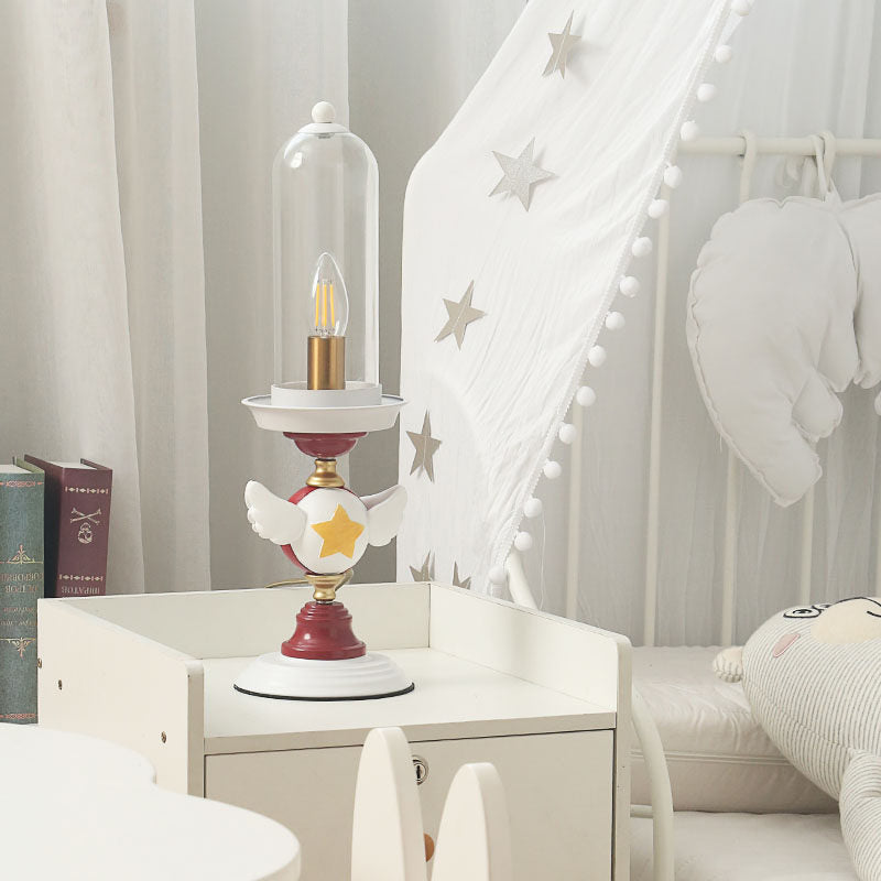 Sailor Moon Wand Metal Reading Book Light Kids 1 Bulb White Table Lamp for Bedside White Clearhalo 'Lamps' 'Table Lamps' Lighting' 810519