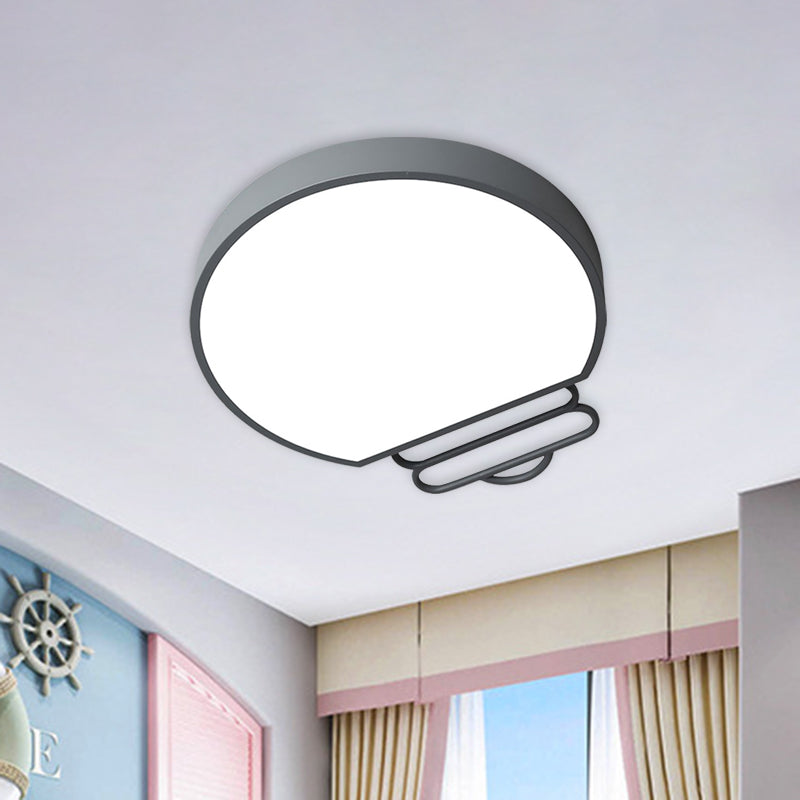 Nordic LED Flush Lighting with Acrylic Shade White/Green/Grey Bulb Shape Ceiling Mounted Lamp Clearhalo 'Ceiling Lights' 'Close To Ceiling Lights' 'Close to ceiling' Lighting' 813118