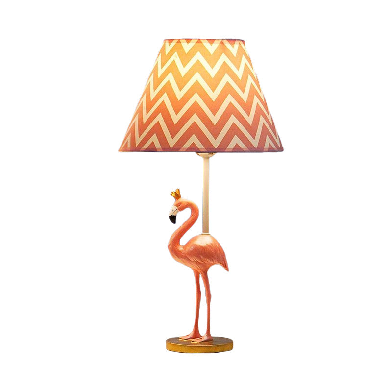 Flamingo Reading Light Cartoon Resin 1 Head Bedroom Nightstand Lamp in Pink, 7.5