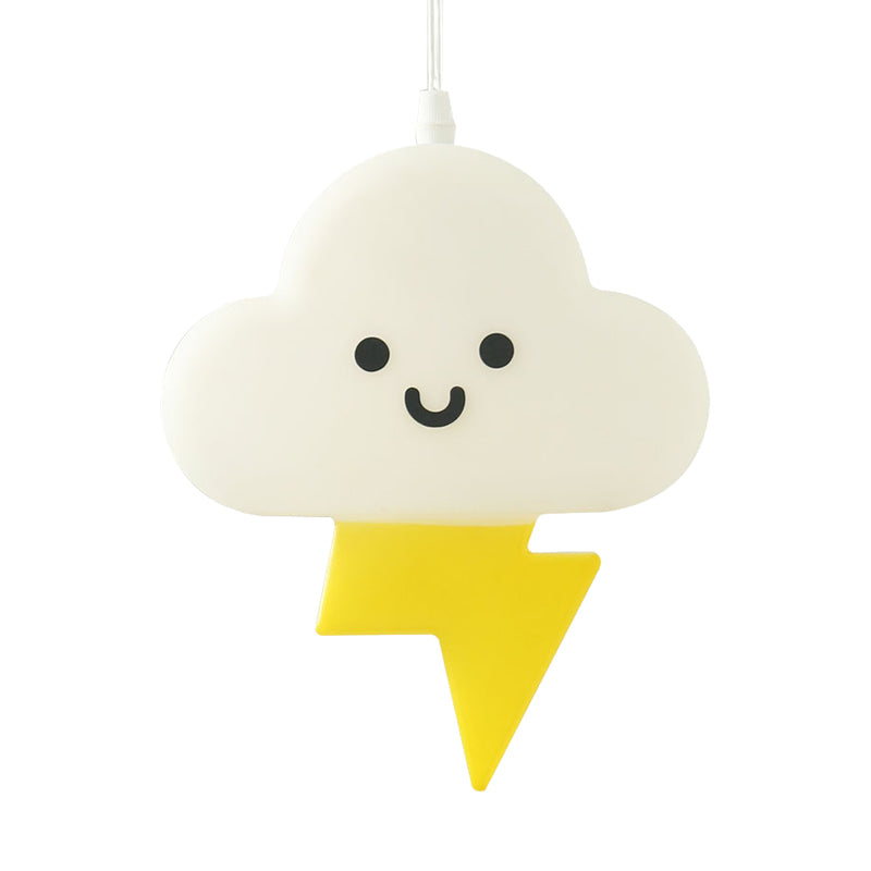 Nordic Cloud Hanging Lighting Acrylic Kids Bedroom LED Pendant Lamp Fixture in White-Yellow Clearhalo 'Ceiling Lights' 'Pendant Lights' 'Pendants' Lighting' 817506