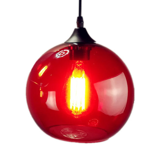 Globe Pendant Light Industrial 1 Light 8