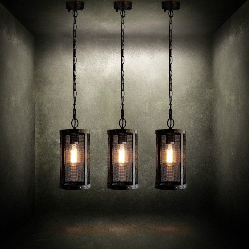 Metal Bronze Mini Hanging Lamp Cylinder Single Light Industrial Pendant Light Fixture Bronze Clearhalo 'Art Deco Pendants' 'Cast Iron' 'Ceiling Lights' 'Ceramic' 'Crystal' 'Industrial Pendants' 'Industrial' 'Metal' 'Middle Century Pendants' 'Pendant Lights' 'Pendants' 'Tiffany' Lighting' 85885