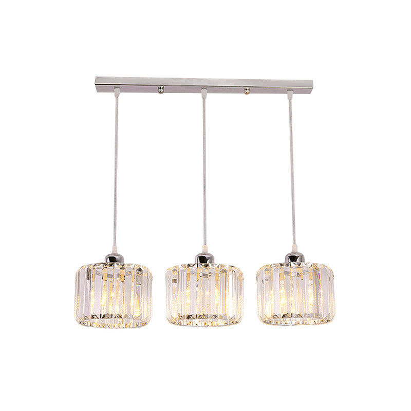 3/8/10-Head Cluster Pendant Light Modernist Lobby Hanging Lamp with Cup Crystal Shade Clearhalo 'Ceiling Lights' 'Modern Pendants' 'Modern' 'Pendant Lights' 'Pendants' Lighting' 862870