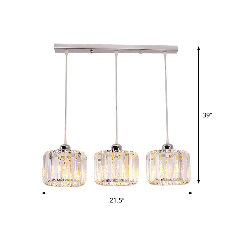 3/8/10-Head Cluster Pendant Light Modernist Lobby Hanging Lamp with Cup Crystal Shade Clearhalo 'Ceiling Lights' 'Modern Pendants' 'Modern' 'Pendant Lights' 'Pendants' Lighting' 862872