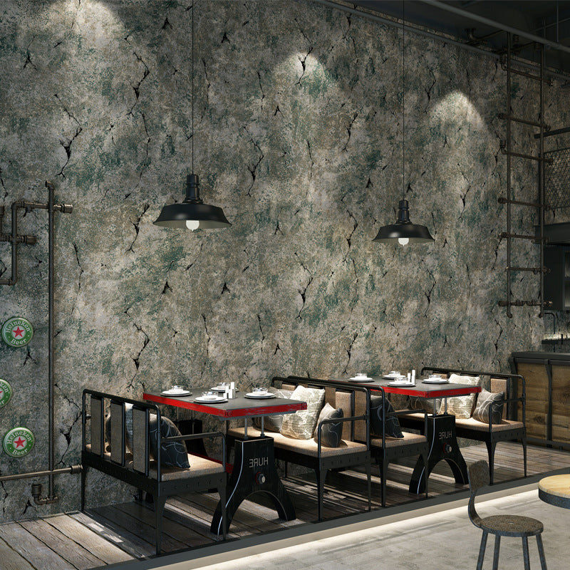 Industrial Retro Wall Decor Marble Effect Non-Pasted Wallpaper, 31' x 20.5