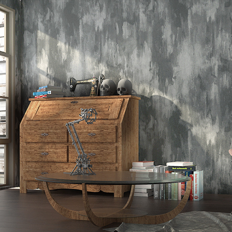 Mottled Vinyl Waterproof Cement and Concrete Look Wallpaper, 33'L x 20.5